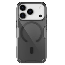 Husa Nillkin Nature TPU PRO Magnetică (MagSafe) pentru Apple iPhone 17 Pro, Transparentă (Negru)