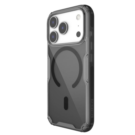 Husa Nillkin Nature TPU PRO Magnetică (MagSafe) pentru Apple iPhone 17 Pro, Transparentă (Negru) (Bakr, 57983127784) by www.silkase.ro