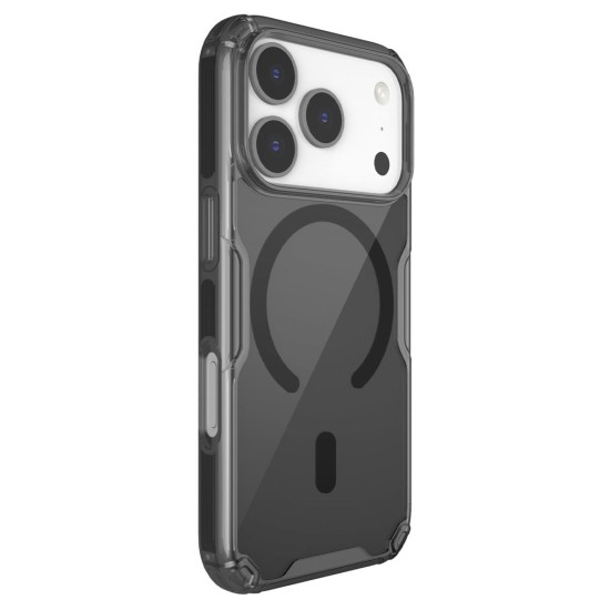 Husa Nillkin Nature TPU PRO Magnetică (MagSafe) pentru Apple iPhone 17 Pro, Transparentă (Negru) (Bakr, 57983127784) by www.silkase.ro