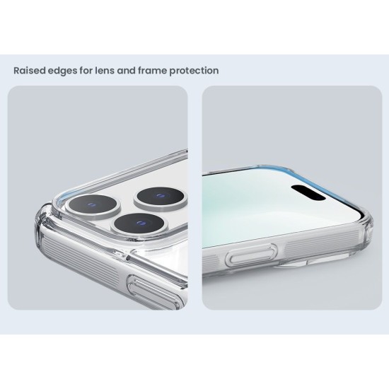 Husa Nillkin Nature TPU PRO Magnetică (MagSafe) pentru Apple iPhone 17 Pro, Transparentă (Negru) (Bakr, 57983127784) by www.silkase.ro