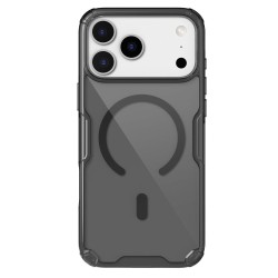 Husa Nillkin Nature TPU PRO Magnetică (MagSafe) pentru Apple iPhone 17 Pro Max, Transparentă (Negru)
