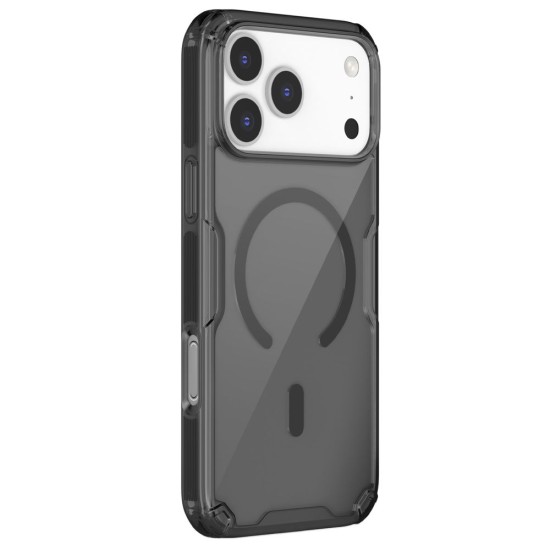 Husa Nillkin Nature TPU PRO Magnetică (MagSafe) pentru Apple iPhone 17 Pro Max, Transparentă (Negru) (Bakr, 57983127785) by www.silkase.ro