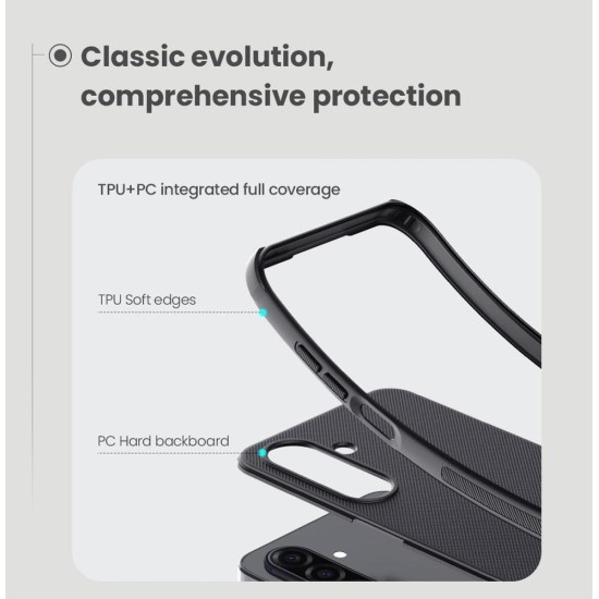 Husa Nillkin Super Frosted PRO Magnetică (MagSafe) pentru Samsung Galaxy A17 5G, Neagra (Bakr, 57983128086) by www.silkase.ro