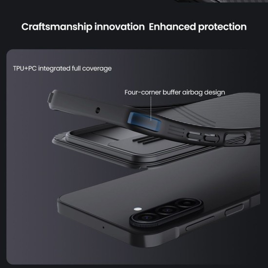 Husa Nillkin CamShield PRO pentru Samsung Galaxy A17 5G, Neagra Husa Nillkin CamShield PRO pentru Samsung Galaxy A17 5G, Neagra (Bakr, 57983128090) by www.silkase.ro