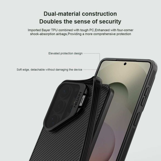Husă Magnetică Nillkin CamShield Prop pentru Samsung Galaxy S26 Ultra Negru Transparent (S26 Ultra, 57983129397) by www.silkase.ro