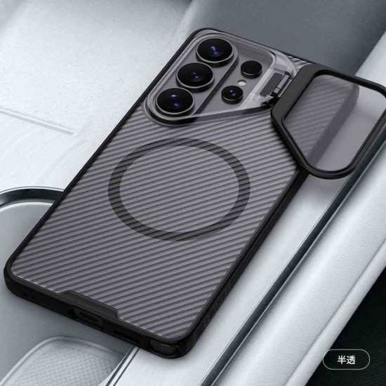 Husă Magnetică Nillkin CamShield Prop pentru Samsung Galaxy S26 Ultra Negru Transparent (S26 Ultra, 57983129397) by www.silkase.ro