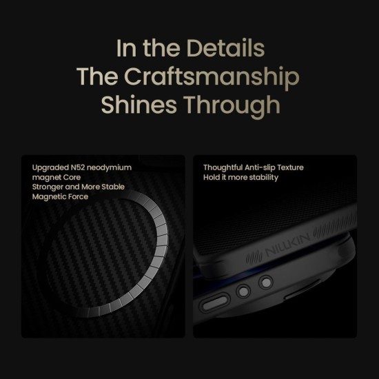 Husă Nillkin CarboProp Aramid Magnetic pentru Xiaomi 17 Ultra, Neagră (17 Ultra, 57983130108) by www.silkase.ro