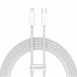 Cablu Baseus Dynamic Series USB-C la Lightning, 20W, 2m, Alb (CALD000102)