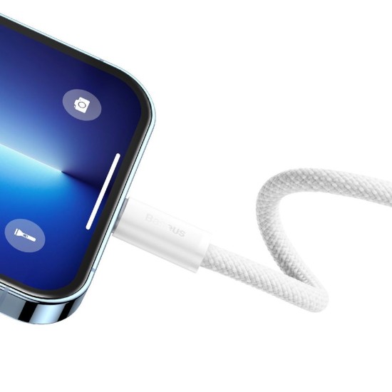 Cablu Baseus Dynamic Series USB-C la Lightning, 20W, 2m, Alb (CALD000102) Cablu Baseus Dynamic Series USB-C la Lightning, 20W, 2m, Alb (CALD000102) (Cabluri Telefon, CALD000102) by www.silkase.ro
