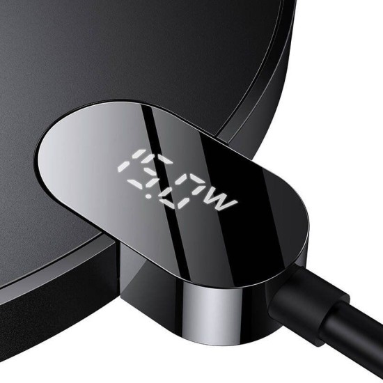 Încărcător Wireless Baseus Digital LED Display Gen 2, 15W, Black (Stylus Pens, CCED000001) by www.silkase.ro