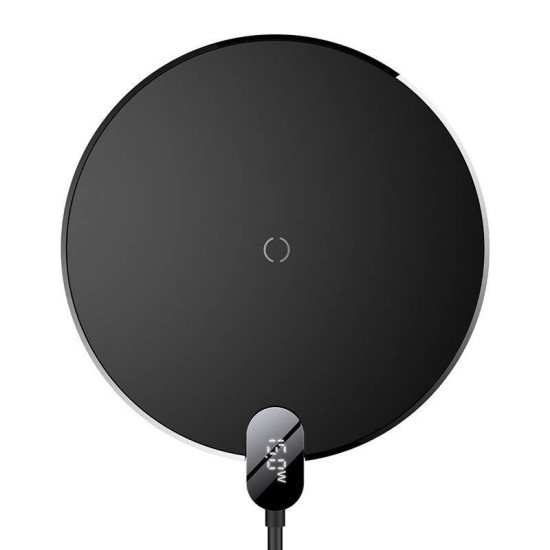 Încărcător Wireless Baseus Digital LED Display Gen 2, 15W, Black (Stylus Pens, CCED000001) by www.silkase.ro