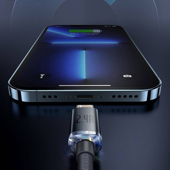 Cablu de Date Baseus Crystal Shine Series USB la Lightning 20W, 1.2m, Black Cablu de Date Baseus Crystal Shine Series USB la Lightning 20W, 1.2m, Black (Cabluri Telefon, CAJY000001) by www.silkase.ro