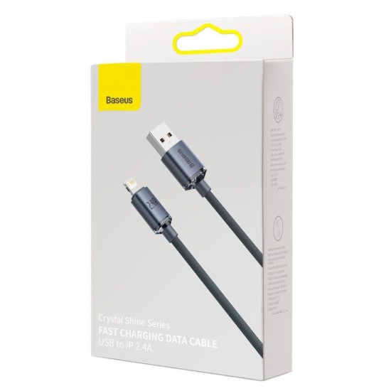 Cablu de Date Baseus Crystal Shine Series USB la Lightning 20W, 1.2m, Black Cablu de Date Baseus Crystal Shine Series USB la Lightning 20W, 1.2m, Black (Cabluri Telefon, CAJY000001) by www.silkase.ro