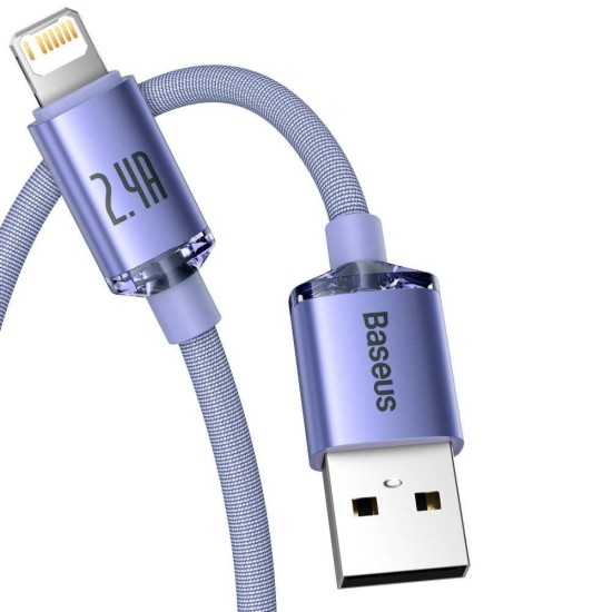 Cablu de Date Baseus Crystal Shine Series, USB la Lightning, 20W, 1.2m, Purple Cablu de Date Baseus Crystal Shine Series, USB la Lightning, 20W, 1.2m, Purple (Stylus Pens, CAJY000005) by www.silkase.ro
