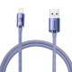 Cablu de Date Baseus Crystal Shine Series, USB la Lightning, 20W, 1.2m, Purple Cablu de Date Baseus Crystal Shine Series, USB la Lightning, 20W, 1.2m, Purple (Stylus Pens, CAJY000005) by www.silkase.ro