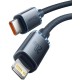 Cablu Date Baseus Crystal Shine Series USB-C la Lightning 20W, 1.2m, Negru (Cabluri Telefon, CAJY000201) by www.silkase.ro