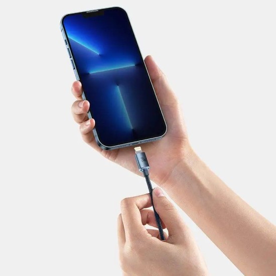 Cablu Date Baseus Crystal Shine Series USB-C la Lightning 20W, 1.2m, Negru (Cabluri Telefon, CAJY000201) by www.silkase.ro