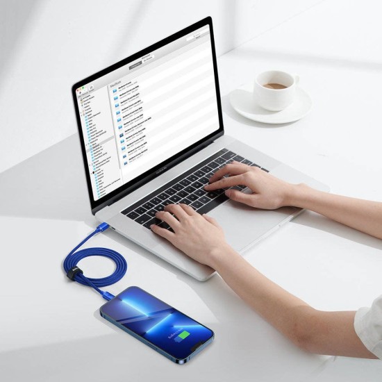 Cablu Date Baseus Crystal Shine Series USB-C la Lightning, 20W, 1.2m, Blue Cablu Date Baseus Crystal Shine Series USB-C la Lightning, 20W, 1.2m, Blue (Bakr, CAJY000203) by www.silkase.ro
