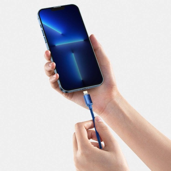 Cablu Date Baseus Crystal Shine Series USB-C la Lightning, 20W, 1.2m, Blue Cablu Date Baseus Crystal Shine Series USB-C la Lightning, 20W, 1.2m, Blue (Bakr, CAJY000203) by www.silkase.ro