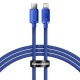 Cablu Date Baseus Crystal Shine Series USB-C la Lightning, 20W, 1.2m, Blue Cablu Date Baseus Crystal Shine Series USB-C la Lightning, 20W, 1.2m, Blue (Bakr, CAJY000203) by www.silkase.ro