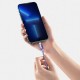 Cablu de Date Baseus Crystal Shine Series USB-C la Lightning, 20W, 1.2m, Purple Cablu de Date Baseus Crystal Shine Series USB-C la Lightning, 20W, 1.2m, Purple (Cabluri Telefon, CAJY000205) by www.silkase.ro
