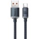 Cablu de Date și Încărcare Baseus Crystal Shine Series USB la USB-C 100W, 1.2m, Black (Bakr, CAJY000401) by www.silkase.ro