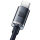 Cablu de Date și Încărcare Baseus Crystal Shine Series USB la USB-C 100W, 1.2m, Black (Bakr, CAJY000401) by www.silkase.ro