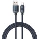 Cablu de Date și Încărcare Baseus Crystal Shine Series USB la USB-C 100W, 1.2m, Black (Bakr, CAJY000401) by www.silkase.ro