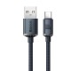 Cablu de Date și Încărcare Baseus Crystal Shine Series, USB la USB-C, 100W, 2m, Black (Cabluri Telefon, CAJY000501) by www.silkase.ro