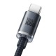 Cablu de Date și Încărcare Baseus Crystal Shine Series, USB la USB-C, 100W, 2m, Black (Cabluri Telefon, CAJY000501) by www.silkase.ro