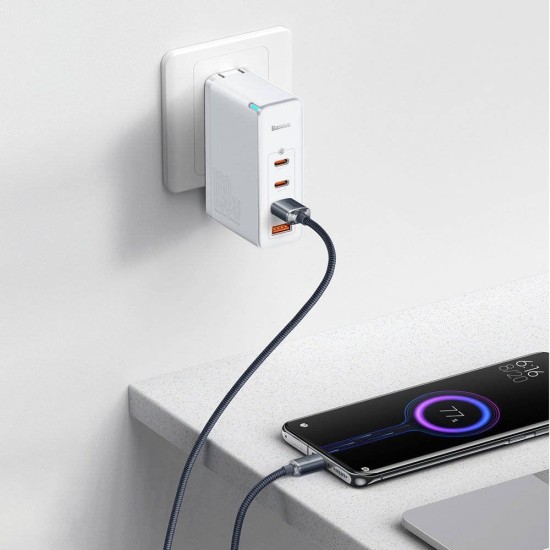 Cablu de Date și Încărcare Baseus Crystal Shine Series, USB la USB-C, 100W, 2m, Black (Cabluri Telefon, CAJY000501) by www.silkase.ro