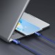 Cablu de Date și Încărcare Baseus Crystal Shine Series, USB la USB-C, 100W, 2m, Blue (Cabluri Telefon, CAJY000503) by www.silkase.ro