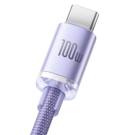 Cablu de Date și Încărcare Baseus Crystal Shine Series, USB la USB-C, 100W, 2m, Purple Cablu de Date și Încărcare Baseus Crystal Shine Series, USB la USB-C, 100W, 2m, Purple (Cabluri Telefon, CAJY000505) by www.silkase.ro