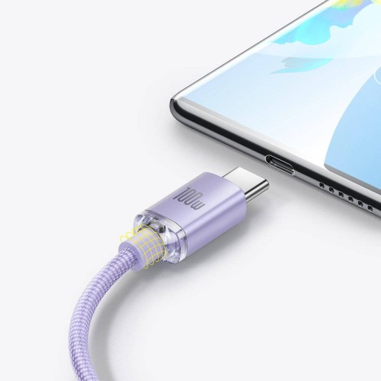 Cablu de Date și Încărcare Baseus Crystal Shine Series, USB la USB-C, 100W, 2m, Purple Cablu de Date și Încărcare Baseus Crystal Shine Series, USB la USB-C, 100W, 2m, Purple (Cabluri Telefon, CAJY000505) by www.silkase.ro