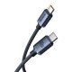 Cablu de Date și Încărcare Baseus Crystal Shine Series USB-C la USB-C, 100W, 2m, Black (Cabluri Telefon, CAJY000701) by www.silkase.ro