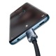 Cablu de Date și Încărcare Baseus Crystal Shine Series USB-C la USB-C, 100W, 2m, Black (Cabluri Telefon, CAJY000701) by www.silkase.ro