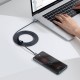 Cablu de Date și Încărcare Baseus Crystal Shine Series USB-C la USB-C, 100W, 2m, Black (Cabluri Telefon, CAJY000701) by www.silkase.ro