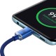 Cablu de Date și Încărcare Baseus Crystal Shine Series, USB-C la USB-C, 100W, 2m, Albastru (Cabluri Telefon, CAJY000703) by www.silkase.ro