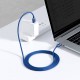 Cablu de Date și Încărcare Baseus Crystal Shine Series, USB-C la USB-C, 100W, 2m, Albastru (Cabluri Telefon, CAJY000703) by www.silkase.ro