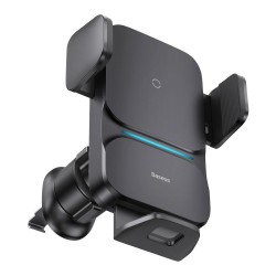 Suport Auto cu Incarcare Wireless Baseus Wisdom Auto Alignment 15W (Air Outlet) Black