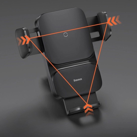 Suport Auto cu Incarcare Wireless Baseus Wisdom Auto Alignment 15W (Air Outlet) Black (Bakr, CGZX000001) by www.silkase.ro