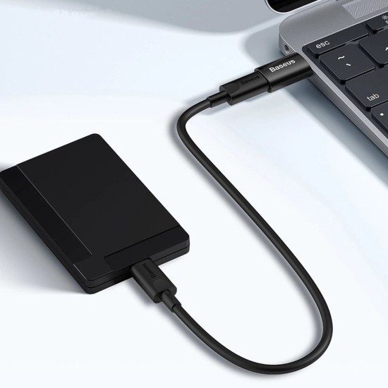 Adaptor Baseus Ingenuity Mini OTG de la USB-C la USB-A Black (Bakr, ZJJQ000101) by www.silkase.ro