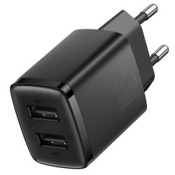 Încărcător Compact Baseus CCXJ010201, 2x USB, 10.5W, Negru