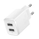 Încărcător de Rețea Baseus Compact 2xUSB, 10.5W, Alb Încărcător de Rețea Baseus Compact 2xUSB, 10.5W, Alb (Cabluri Telefon, CCXJ010202) by www.silkase.ro
