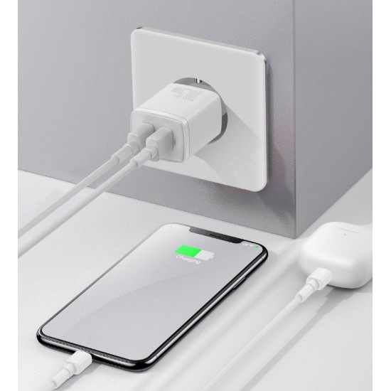 Încărcător de Rețea Baseus Compact 2xUSB, 10.5W, Alb Încărcător de Rețea Baseus Compact 2xUSB, 10.5W, Alb (Cabluri Telefon, CCXJ010202) by www.silkase.ro