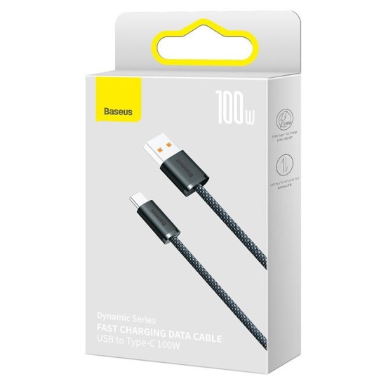 Cablu de Date și Încărcare Rapidă Baseus Dynamic Series USB la USB-C, 100W, 1m, Gri Cablu de Date și Încărcare Rapidă Baseus Dynamic Series USB la USB-C, 100W, 1m, Gri (Cabluri Telefon, CALD000616) by www.silkase.ro