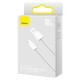 Cablu de Date și Încărcare Rapidă Baseus Dynamic Series USB la USB-C, 100W, 1m, Alb (Cabluri Telefon, CALD000602) by www.silkase.ro