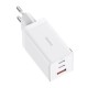 Incarcator Retea Baseus GaN5 Pro, 65W, 2x USB-C + 1x USB-A, Quick Charge, White Incarcator Retea Baseus GaN5 Pro, 65W, 2x USB-C + 1x USB-A, Quick Charge, White (Bakr, CCGP120202) by www.silkase.ro