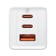 Incarcator Retea Baseus GaN5 Pro, 65W, 2x USB-C + 1x USB-A, Quick Charge, White Incarcator Retea Baseus GaN5 Pro, 65W, 2x USB-C + 1x USB-A, Quick Charge, White (Bakr, CCGP120202) by www.silkase.ro