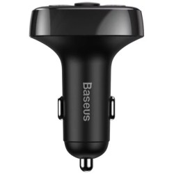 Modulator FM și Încărcător Auto Baseus CCMT000001 S-09A, 2x USB, Bluetooth, Negru